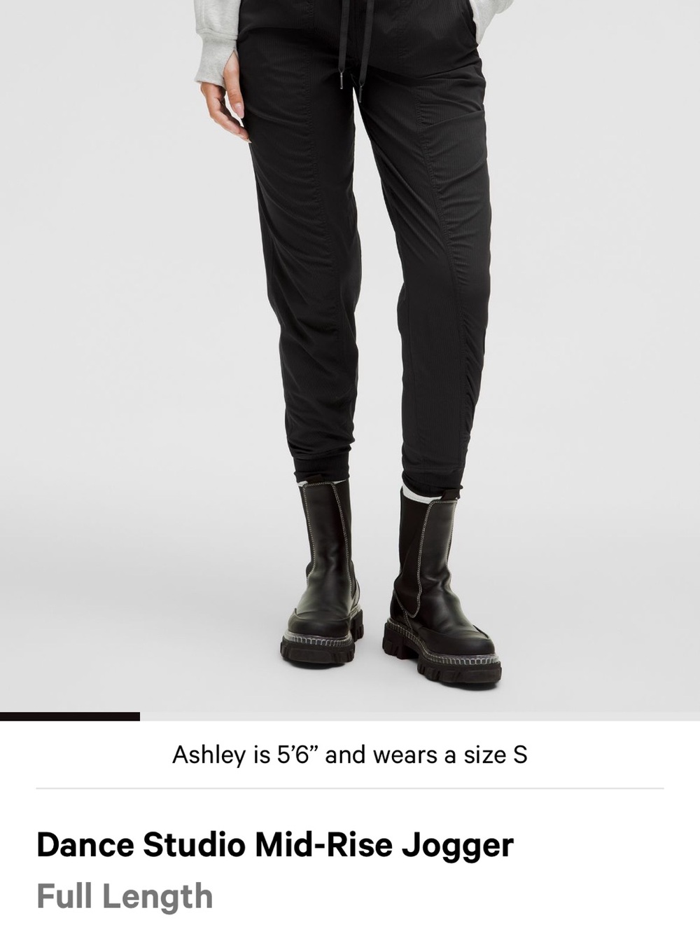 lululemon Black Dance Studio Mid-Rise Jogger